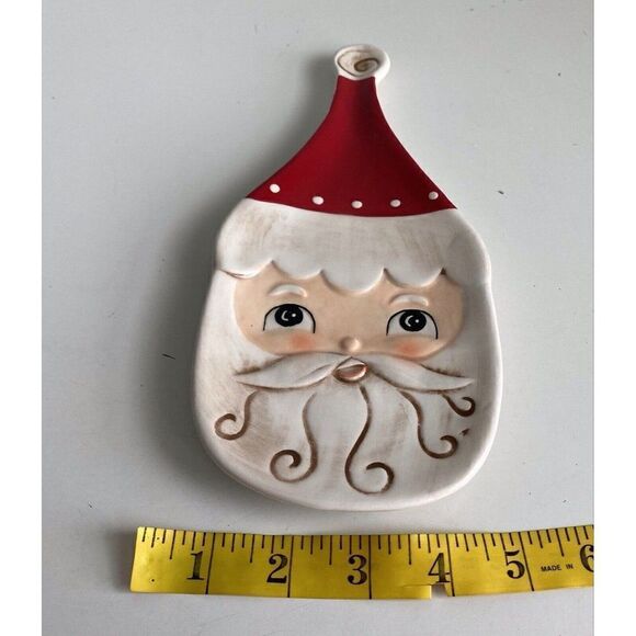 Johanna Parker Transpac Nostalgic Santa Spoon Rest Retro Christmas Holiday Decor - Picture 5 of 6